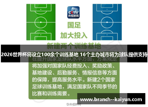 2026世界杯将设立100余个训练基地 16个主办城市将为球队提供支持 2026世界杯将设立100余个训练基地 16个主办城市将为球队提供支持